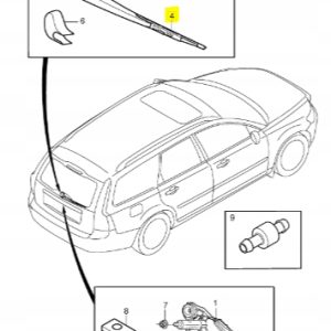 Pióro tylnej wycieraczki Volvo V50 30747761 - obrazek 2