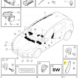 Poduszka powietrzna fotela lewa Volvo 31418249 - obrazek 2