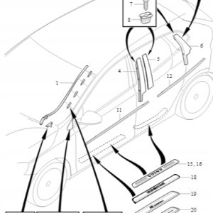 Osłona / Zaślepka Słupka A, Volvo V40 31349230 - obrazek 2