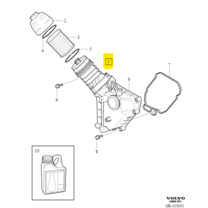 Obudowa Filtra Oleju Volvo 30757730 - obrazek 2