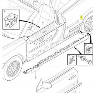 Listwa ozdobna prawy tył Volvo C70 39893284 - obrazek 2