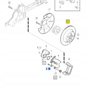 Tarcza Hamulcowa tylna Volvo S60 V60 XC70 - obrazek 2