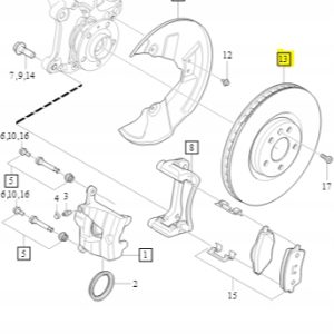 Tarcza hamulocwa przednia 17'' Volvo XC40 - obrazek 2