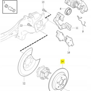 Tarcza Hamulcowa tył Volvo V40 V40CC - obrazek 2