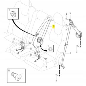 Pas bezpieczeństwa tył Volvo XC90 16-19 31675002 - obrazek 5