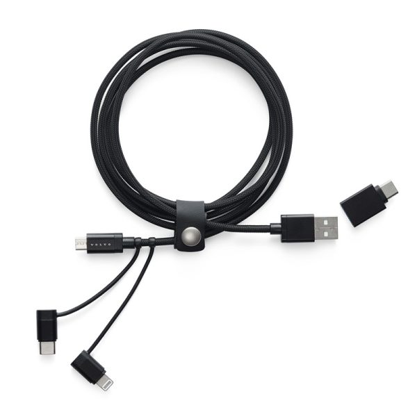 Uniwersalny Kabel Ładowania 3w1 czarny Volvo