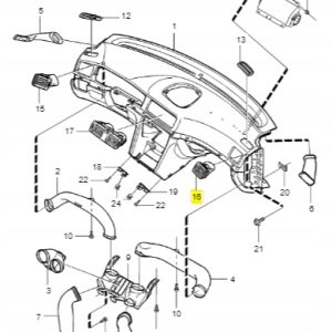 Prawa kratka nawiewu beżowa Volvo S80 39973197 - obrazek 2