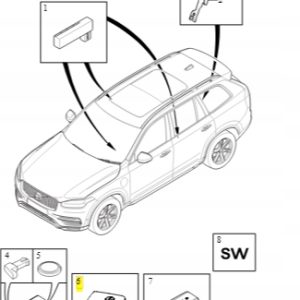 Skórzana obudowa pilota Volvo OE Amber - obrazek 4