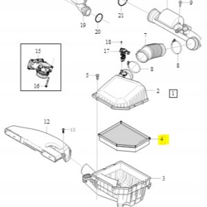 Wkład filtr powietrza Volvo XC40 31474521 ASO - obrazek 2