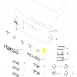 Emblemat logo tylna klapa Volvo 31213612 - obrazek 2