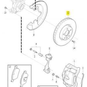Tarcza hamulcowa 17,5'' Przód Volvo S80L - obrazek 2