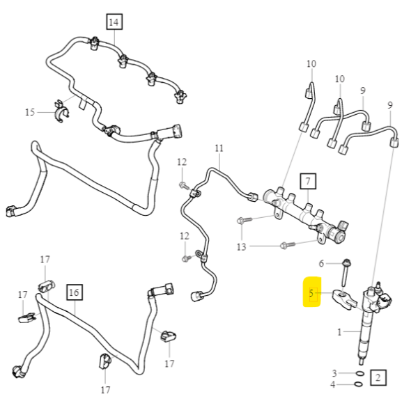 Zacisk ustalający wtryskiwaczy Volvo OE 32325259