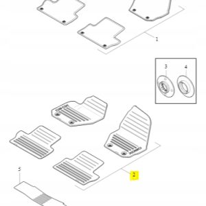 Dywaniki gumowe Volvo czarne S80 39807564 - obrazek 2