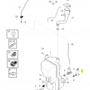 Pompa spryskiwacza Volvo XC40 Polestar 1/2 31693156 - obrazek 2
