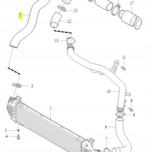 Przewód intercoolera Volvo OE V40 V40CC D4162T - obrazek 2