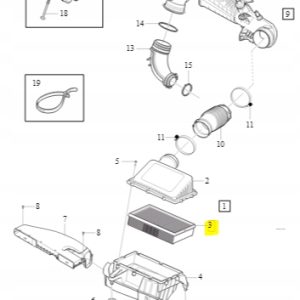Filtr powietrza Volvo XC40 31474821 B3154T - obrazek 2
