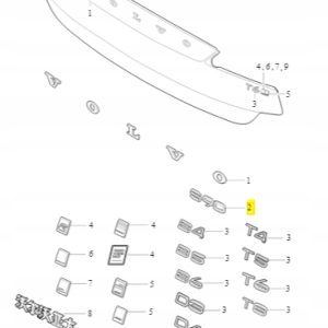 Emblemat S90 tylna klapa Volvo 31391018 - obrazek 2