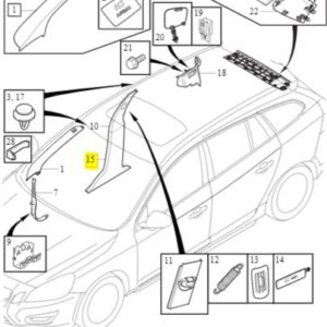 Środkowa dolna osłona słupka B Volvo S60 V60 - obrazek 2